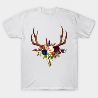 Boho Skull+Antlers T-Shirt